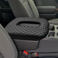 Xaido Center Console Armrest Cover Compatible with Chevy Silverado & GMC Sierra 2019 2020 2021 2022 2023 2024 2025 2026 Accessories, Jump Seat Console Arm Rest Cushion Protective, Black