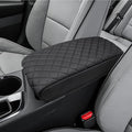 KBH Center Console Armrest Cover for Hyundai Sonata 2015 2016 2017 2018 2019, Middle Console Lid Protective Covering, PU Leather Interior Accessories, Black