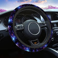 Swono Galaxy Purple Car Steering Wheel Covers Abstract Beautiful Space with Star Women Men Interior Accessories Universal 15 Inch Steering Steering Wheel Protector Anti-Skid Grips