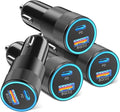 USB C Car Charger Fast Charging 4Pack, Cigarette Lighter Adapter 38W, Boxeroo Multi Port PD/QC 3.0 Cargador para Carro, Dual USBC & USB-A Car Outlet for iPhone 16/15/14/13/Pro Max, Samsung