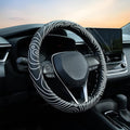 Topography Steering Wheel Cover Auto Leather Steering Wheel Protector, Anti-Slip, Breathable, Absorbing Sweat, Universal Topography Car Accessories 14.5–15 inch,Fit for Most Car, Trucks, SUV