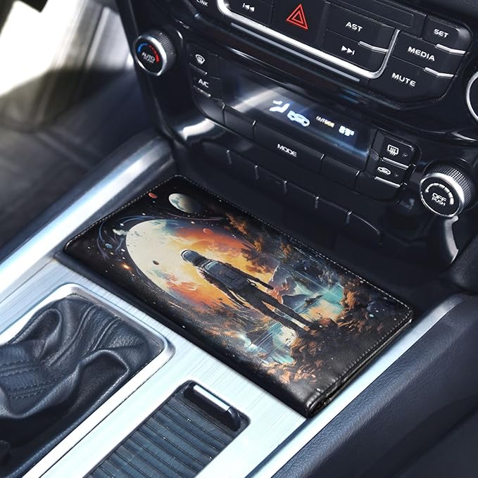 Galaxy Space Astronaut Car Registration and Insurance Holder Vehicle Glove Box Organizer Car Accessories Wallet Case for Women Men 202a4744