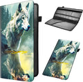 Mxfdegf Car Registration & Insurance Holder, Leather Glove Box Organizer, Cool Accessories for ID, Driver's License Cards & Essential Documents, Business Cards, Men & Women, Forest Wolfs