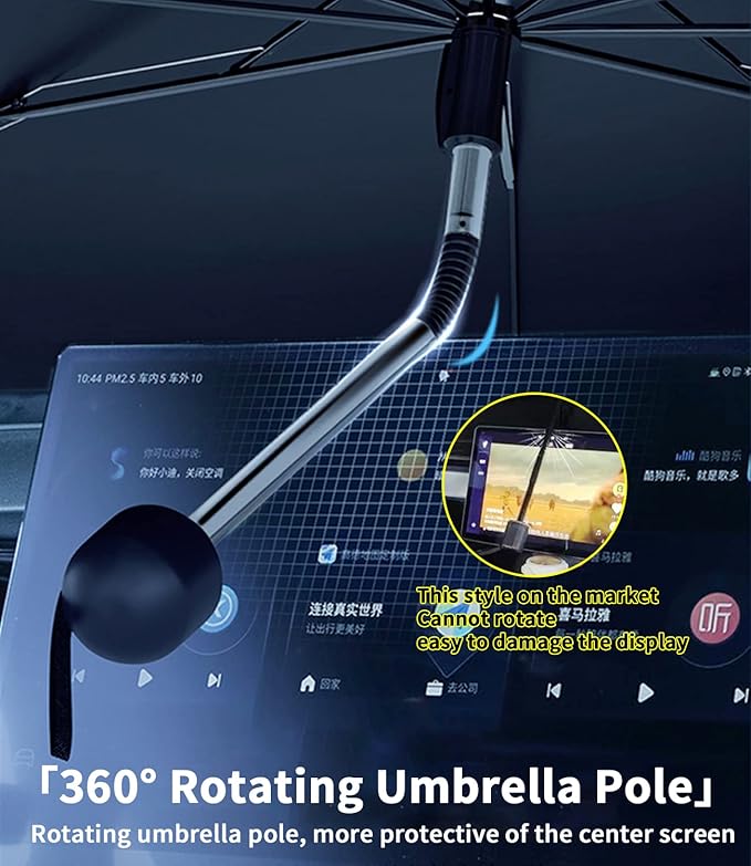 Custom-Fit for Buick Windshield Sun Shade Umbrella, 360°Rotation Bendable Car Umbrella Sunshade Cover UV Block Car Front Window, Designed for Buick Accessories (for Buick Boulevard)