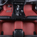 Custom Waterproof Leather Car Floor Mats Fit for Most Car SUV Truck & Sportscar All Weather Protection Vehicles (Wine Red)
