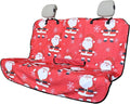 LoyaGour Back Seat Cover for Car Trucks Van SUV,Waterproof Rear Bench Towel Seat Covers for Dogs and Kids,Automotive Backseat Protector (Santa Claus)