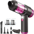 Mecanto Car Vacuum Handheld Vacuum Cleaner, 15000PA Suction, Mini Vacuums with Air Duster and Blower, Portable Hand Held Vacuum for Car, House, Crumbs, Hair (Pink)