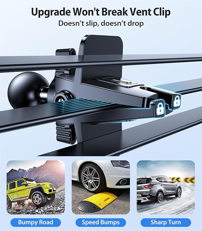 VICSEED for MagSafe Car Mount [Upgraded Strongest Magnet Power] Magnetic Phone Holder for Car Vent 360 Adjustable Magnetic Car Phone Holder Mount for iPhone 17 Air Pro Max 15 14 13 12 Plus Mini, Blue