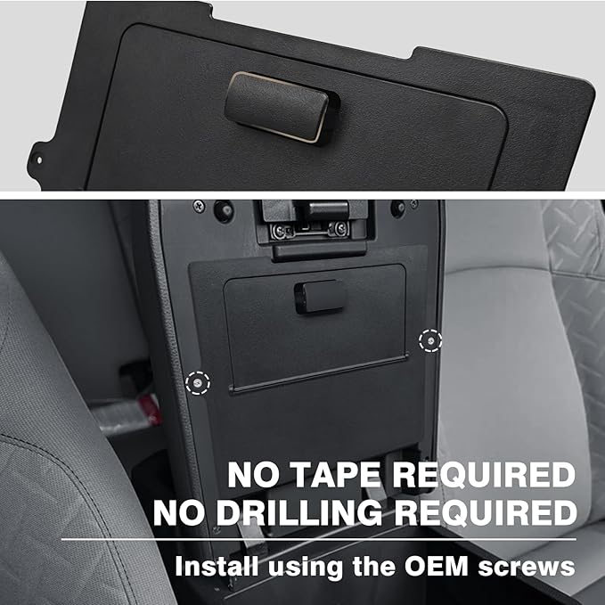 Muslogy Center Console Organizer Compatible with 2024 2025 Toyota Tacoma Accessories Interior Storage Box Insert Tray Phone Pocket(Console Organizer+Hanging Storage Hidden Box+Door Inserts Box)