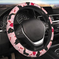 Car Steering Wheel Cover with Anti-Slip Lining, Universal 15 inch Wheel Cover, Fashion Car Interior Accessories for Women Men - Cute Pink Dachshund