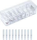 Cord Storage Organizer for Desk Drawer, Plastic Adjustable Cable Organizer Box with Lid and Wire Ties, Clear Phone Charger Case for Home Office