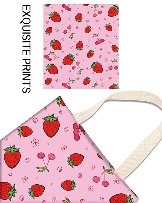 ANKVRP Car Trash Can, Durable Hanging Car Trash Garbage Bag, Cute Automotive Garbage Cans Organizer, Cute Pink Cherry Strawberry