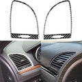 NVCNX Real Premium Carbon Fiber for Chrysler 300 Accessories 2015-2023 2016 2017 2018 2019 2020 2021 2022 S/C/Limited/Touring Car Dash Sides Air Vent Cover Interior Trim Sticker Decal Overlay 2PCs