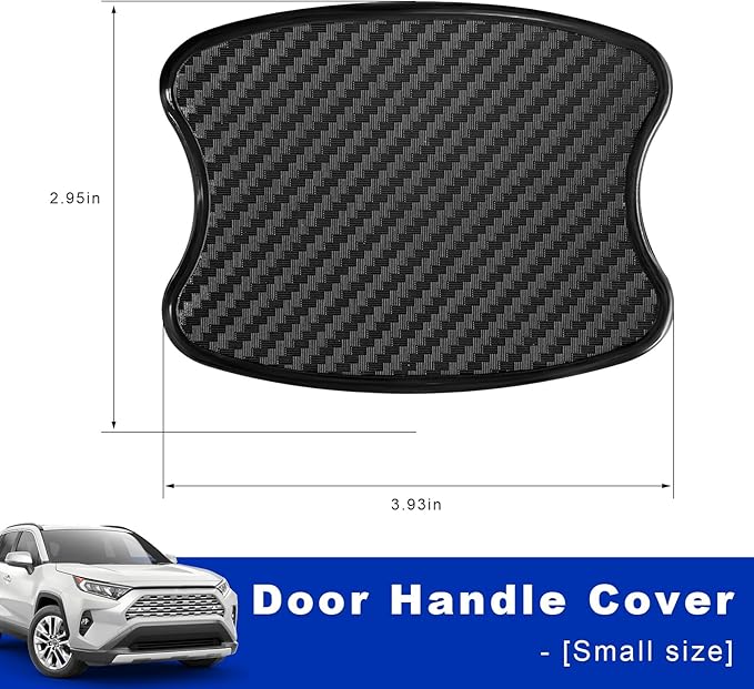 4 PCS Car Door Handle Bowl Stickers, Anti-Scratch Carbon Fiber Auto Handle Cup Protector Paint Guard, Waterproof Door Bowl Sticker Non-Marking Protective Film for Car SUV Truck (Small)