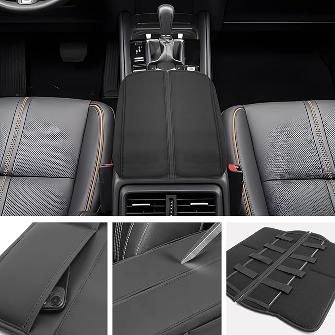 SXCY Compatible with Mazda CX50 Armrest Cover 2025 2026 Suitable for Mazda CX-50 2025 2026 Accessories 2023 2024 2025 2026 CX50 Center Console Cover(Black Line)