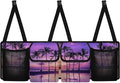 Purple Palm Trunk Organizer with Removable Storage Bag-Collapsible Multi Compartments Foldable Magnetic Cover Cargo Storage Suitable for Any Car, SUV, Truck, or Van