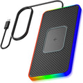 Wireless RGB Charging Pad for Car Phone Charging, Anti-Slip Mat, 15W Fast Charging, Lightweight and Easy to Carry
