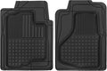Motor Trend 2-Piece Premium All Weather Rubber Floor Mats for Cars SUVs Trucks, Heavy Duty Universal Fit Trim To Fit Protection (2 Front Floor Mats)