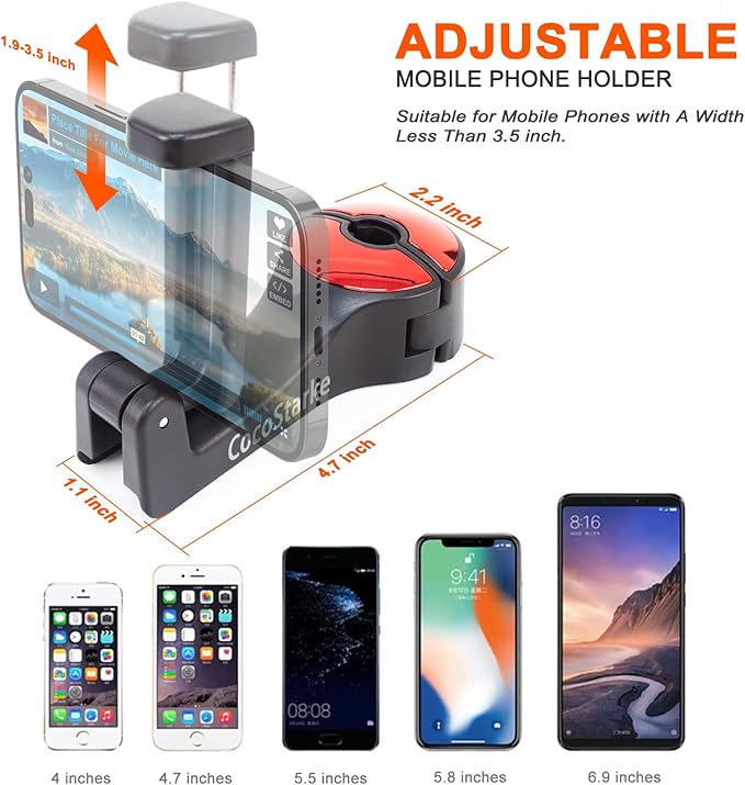 2 in 1 car headrest Hidden Hook with Cell Phone Holder Car Back Seat Hook Universal for Purses and Bags 360° Rotation Adjustable Hanger Rear Hook for Car Seats Silve (red &Blue)