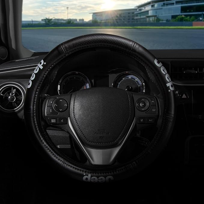 Plasticolor 006729R01 Elite Series Steering Wheel Cover compatable with Jeep