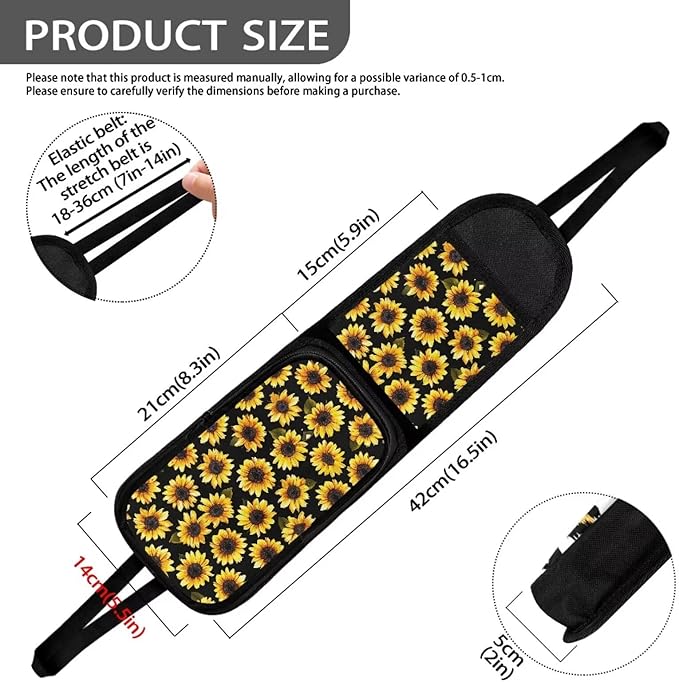 Sunflower Automatic Seat Storage Hanging Bag Car Seat Side Organizer Multifunctional Multi-Pocket Drink Holder Car Travel Accessories Suitable for All Cars