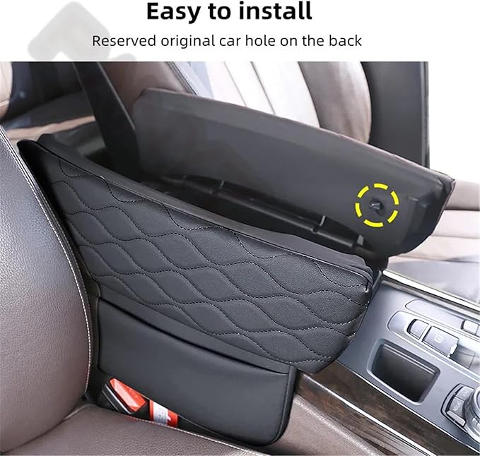Center Console Cover,Compatible with BMW X5 F15 2014-2018 X6 F16 2015-2019 Car Armrest Box Pad Soft Leather Elbow Support Arm Rest Cushion(Brown)