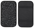 for Dark Gray Black Leopard Cheetah Print Car Handrail Box Cushion,Anti Slip Car Center Console Cover Universal Fit for Most Cars,Trucks and SUV