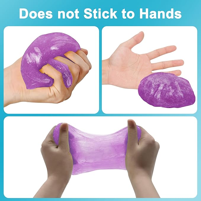 FiveJoy Car Cleaning Gel Kit - Universal Car Detailing Putty for Car Interior - Reusable Goop Cleaner Supplies Auto Slime for Home, Office, Keyboard, Computer 2Pack Purple