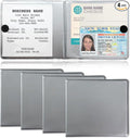 Kewucn 4 PCS Car Registration Insurance Holder, Essential Auto Card Glove Box Organizer, Vehicle Interior Accessories Perfect for Most Car, Truck, SUV (10.55''×4.8'', Gray)