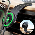 ACMEZING for 15W MagSafe Car Mount Charger, 360% Adjustable Aluminum Alloy Arm, Relocatable Car Phone Holder, Magnetic Wireless Fast Charging, Cell Phone Holder for All Car Models, Carbon Fiber