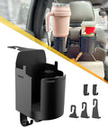 Headrest Cup Holder for Back Seat, Stable Spill-Resistant Drink Holder with Hooks for Bags, Fits 50oz Bottles, Compatible with Sedans, SUVs, and Trucks 1 Pack