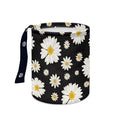 Brosoneto Cute Daisy Print Portable Car Garbage Bin Reusable Collapsible Hanging Portable Dustbin Bin Waste Basket Car Accessories Interior for Car SUV Trucks Universal