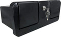 Pactrade Marine Boat Pontoon Yacht Storage Compartment Durable Standard Lightweight Lockable ABS Locking Plastic Glove Box Black Spacious with Keys (Black, with 2 Cup Holders & Keys)