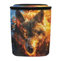 Fire Wolf Car Trash Can, Hanging Zipper Design Garbage Bin for Backseatnd Behind Center Console