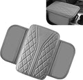 Car Center Console Cover, Leather Vehicle Armrest Protector Cushion with 2 Side Storage Bags, Auto Breathable Middle Interior Accessories, Universal for SUV, Sedan, Truck (Gray)