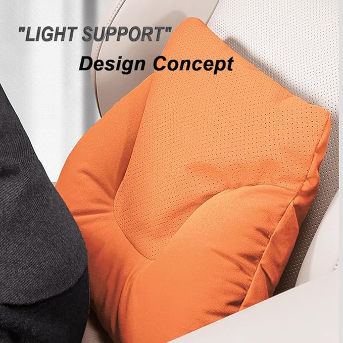 Car Neck Pillow Set for BMW M5 Touring 2025, Leather Car Headrest Lumbar Support Waist Backrest Head Support Cushion,Black