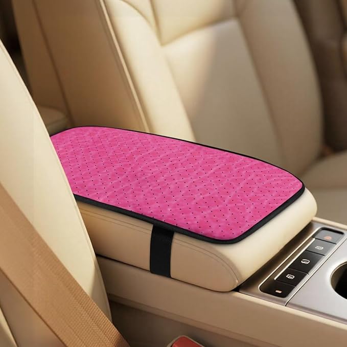 Psesaysky Pink Cow Butterfly Car Seat Cover Set of 5, Breathable Front Seat Protectors for Vehicles with 2 Seat Belt Covers and 1 Console Pad, Gifts for Women Men