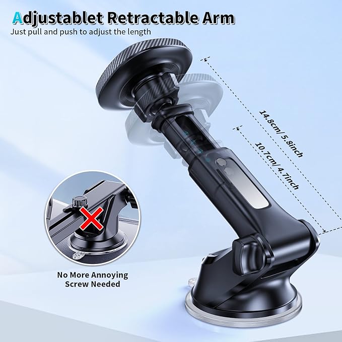 APPS2Car for MagSafe Car Mount, Magnetic Phone Holder for Dashboard Windshield iPhone Car Holder Compatible with iPhone 15 14 13 12 Pro Plus Max Mini MagSafe Mount, 17 Strong Magnets, Green