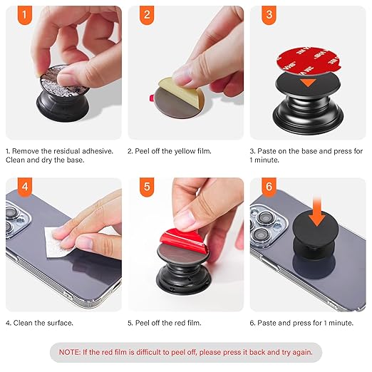 APPS2Car 10 Pack 3M Double Sided Adhesive Pads for Socket Mount Base Circle Adhesive Replacement VHB Sticky Tape for Phone Collapsible Grip & Stand Back 1.38 Inches (35mm)