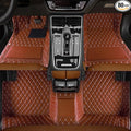 TREGOO All Weather Car Mats Custom Fit Non Slip Floor Mats for 1998-2025 Cars Personalized Leather Protection Pads Suitable for Men Women (Light Brown)