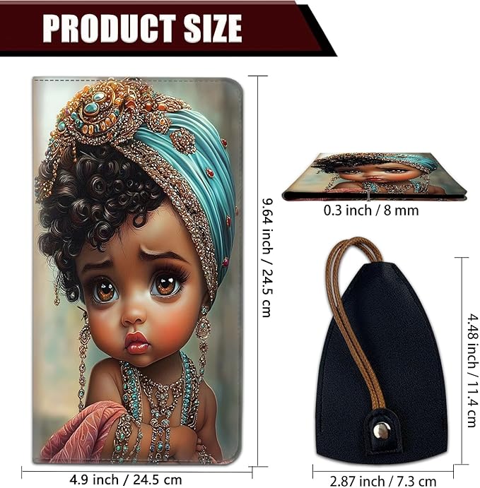 Car Document Holder with Magnetic Shut, Car Registration and Insurance Card Holder, Vehicle Glove Box Organizer Documents, Driver License, Auto Paperwork Organizer Wallet, Cute Cartoon Girl Pattern