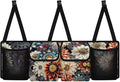 Boho Style Car Trunk Organizer Mandala Floral Flowers Collapsible Cargo Bag Backseat Car Organizer,Space Saving Expert