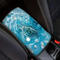 Dreaweet Sea Turtle Center Console Cover Pad Soft Scratch-Poof Middle Console Covers for SUV Truck Comfort Non Slip Arm Rest for Car Armrest Storage Box Mat
