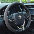 Suede Steering Wheel Cover, Universal 15 Inch Car Steering Wheel Cover, Non-Slip Design,Breathable,Car Interior Accessories Gray