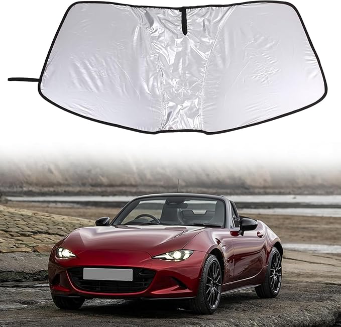 1 Pieces Car Sun Shade for Windshield,Sun Visor Front Windshield Sunshade,Foldable Windshield Cover Fits 2016 2017 and up, Compatible with Mazda MX5 (A)