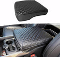 Center Console Armrest Cover for Dodge Ram 2019-2026 1500 2500 3500 Accessories, Vinyl Leather Middle Armrest Cushion Pad Anti-Scratch, Black (Fits Bucket Seat Only)