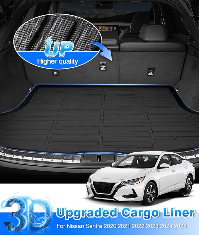 Cartist Floor Mats and Cargo Liner Fit for Nissan Sentra 2020 2021 2022 2023 2024 2025 2026 All Weather Floor Mat for Nissan Sentra Accessories Heavy Duty Carpet Protection