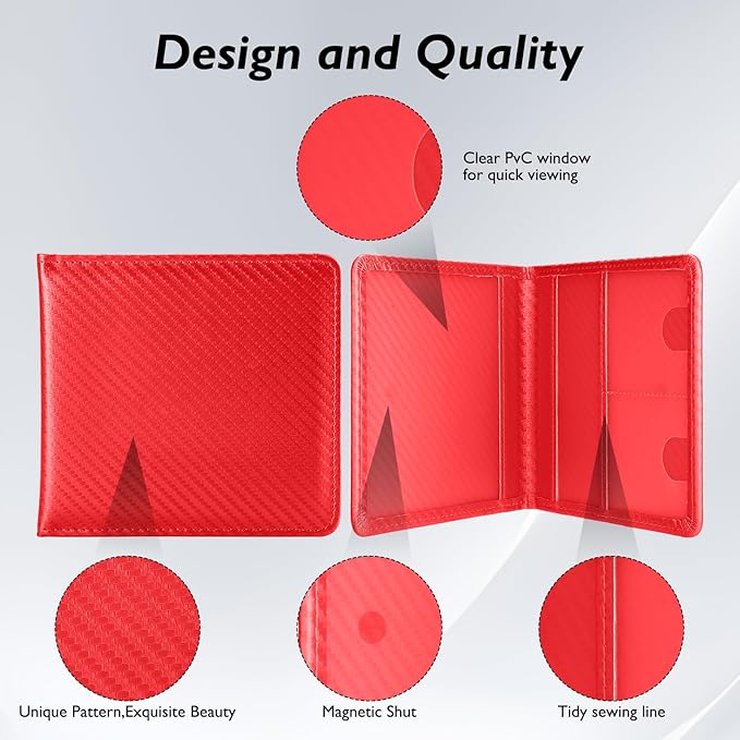 Tavonis Car Registration and Insurance Card Holder，Small Glove Box Organizer for Men and Women，Car and Truck Driver License, Documents, Card Storage Accessories，Red
