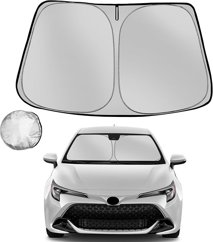 Fonowka Windshield Sun Shade for 2020-2025 Toyota Corolla Hybrid Sedan(Not for Corolla Cross) Foldable Sun Sunshade for Car Front Window Automotive Interior Protector Custom Fit Accessories