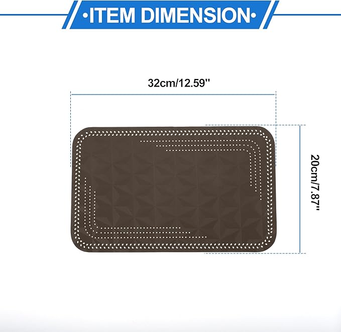 Car Center Console Cushion Pad 12.59"x7.87" Center Console Cover Armrest Seat Box Cover Faux Leather Coffee